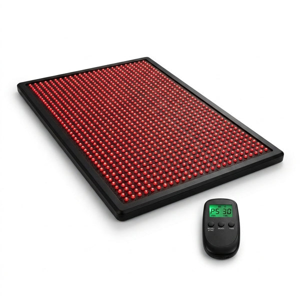 Red Light Therapy Mat for Body Pain Relief,Red Light Therapy Blanket 1280 Leds Red near Infrared 660Nm 850Nm Full Body Pad, 71"X 31" Large Red Light Therapy Pad — Studio Shot