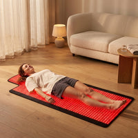 Red Light Therapy Mat for Full Body, Red Light Therapy Blanket, 2 in 1 Leds (660Nm & 850Nm) for Home Use, 3 Modes & Adjustable Timer, 76.8'' X 33.4'' — Lifestyle