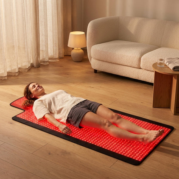 Red Light Therapy Mat Designed for Full Body Recovery, Dual 660nm/850nm LEDs, 3 Timer Modes, 76.8 x 33.4 Inch
