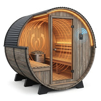 Traditional Cedar Sauna Built for Wellness Recovery, 9kW Electric Heater, Wi-Fi Controls, Front Porch, 4-6 Person — How It Works